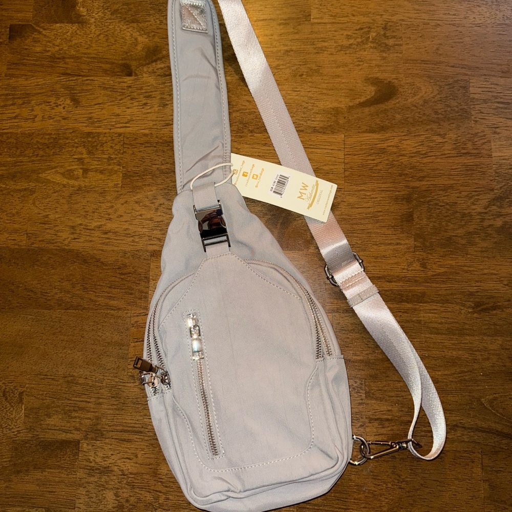 Gray Cross Body Fanny Pack